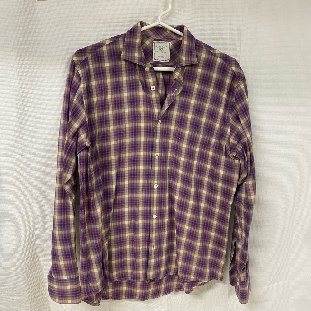 Billy Reid Plaid Button-Down Shirt Men’s Small Standard Cut
